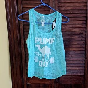 Pump day small graphic gym tank top